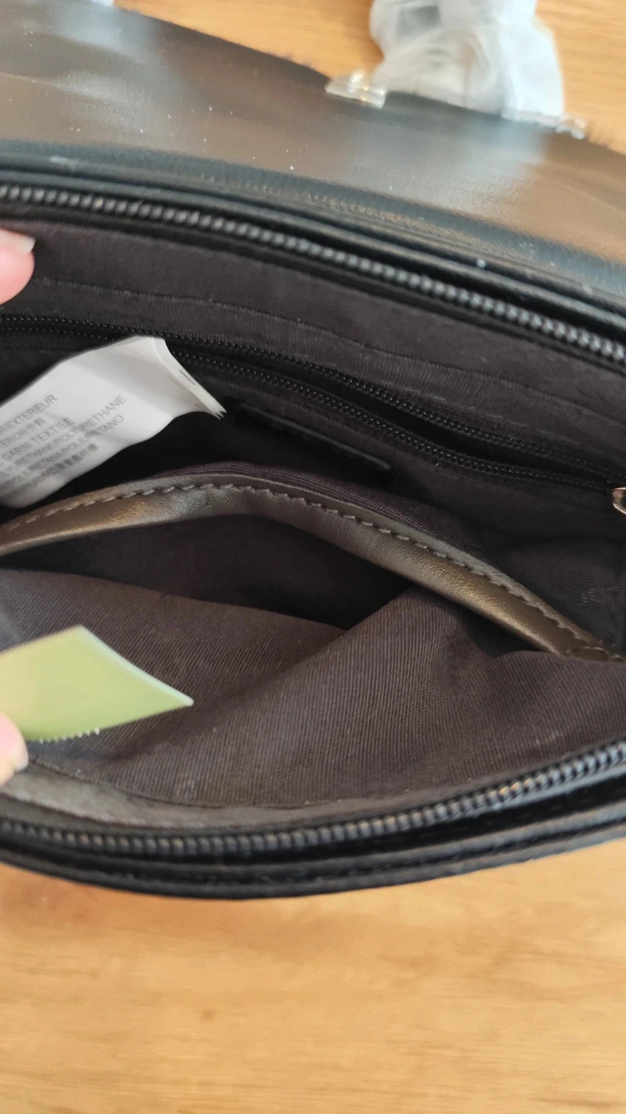 Bolsa transversal preta de couro sintético e pele sintética NOVA com etiqueta - David Jones – photo 16